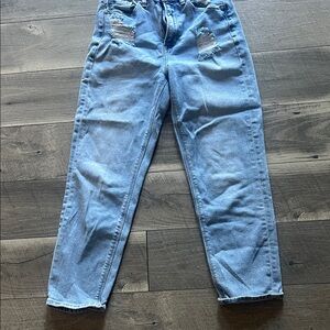 American Eagle Outfitters Distressed Blue Boyfriend Jeans